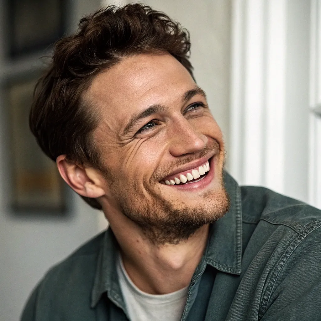 James smiling